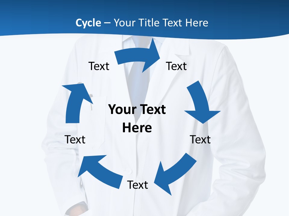 White Stethoscope Man PowerPoint Template