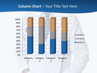 White Stethoscope Man PowerPoint Template