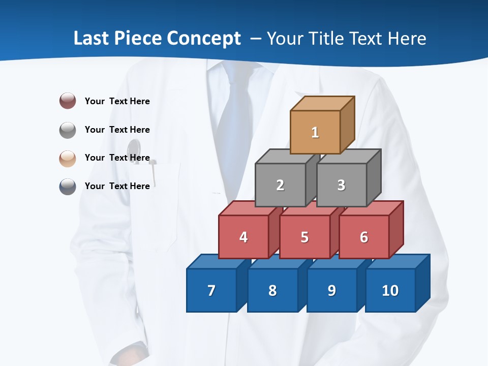 White Stethoscope Man PowerPoint Template