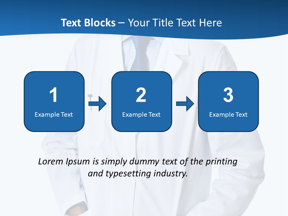 White Stethoscope Man PowerPoint Template