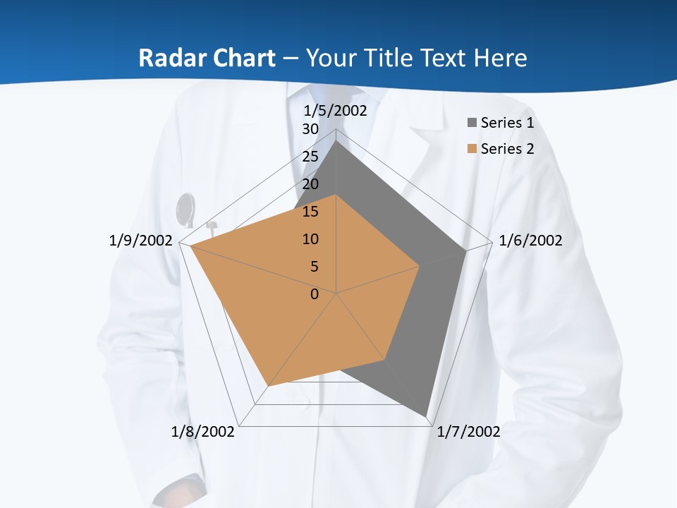 White Stethoscope Man PowerPoint Template