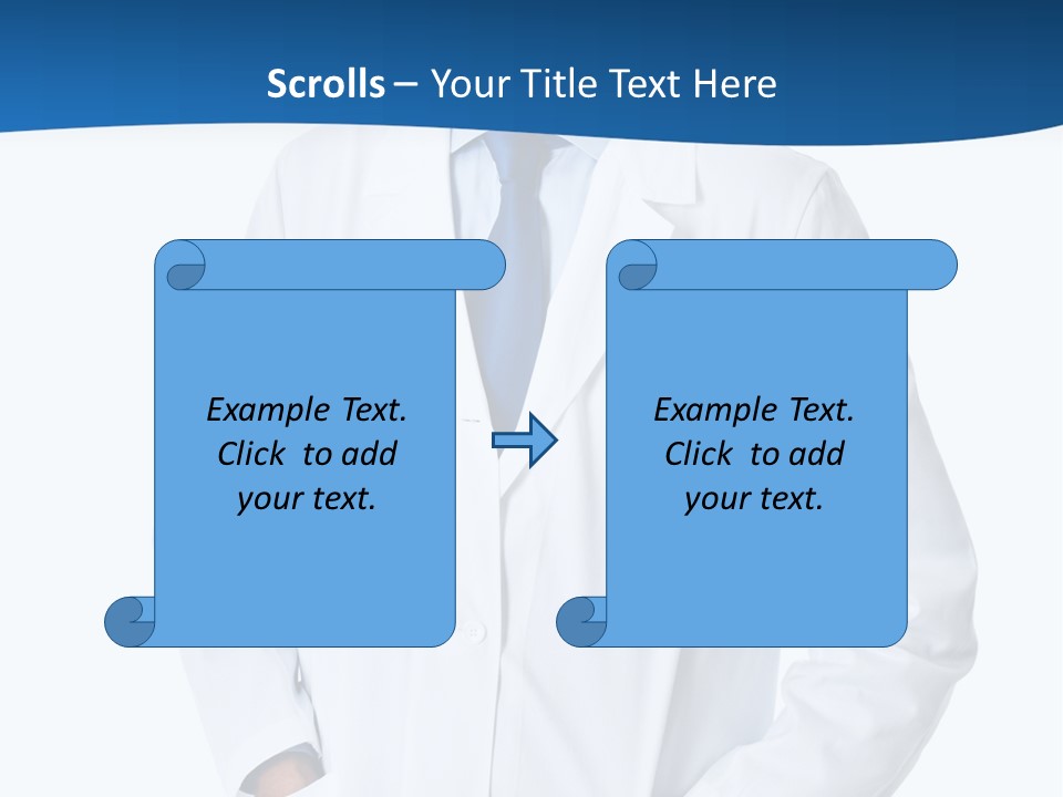 White Stethoscope Man PowerPoint Template