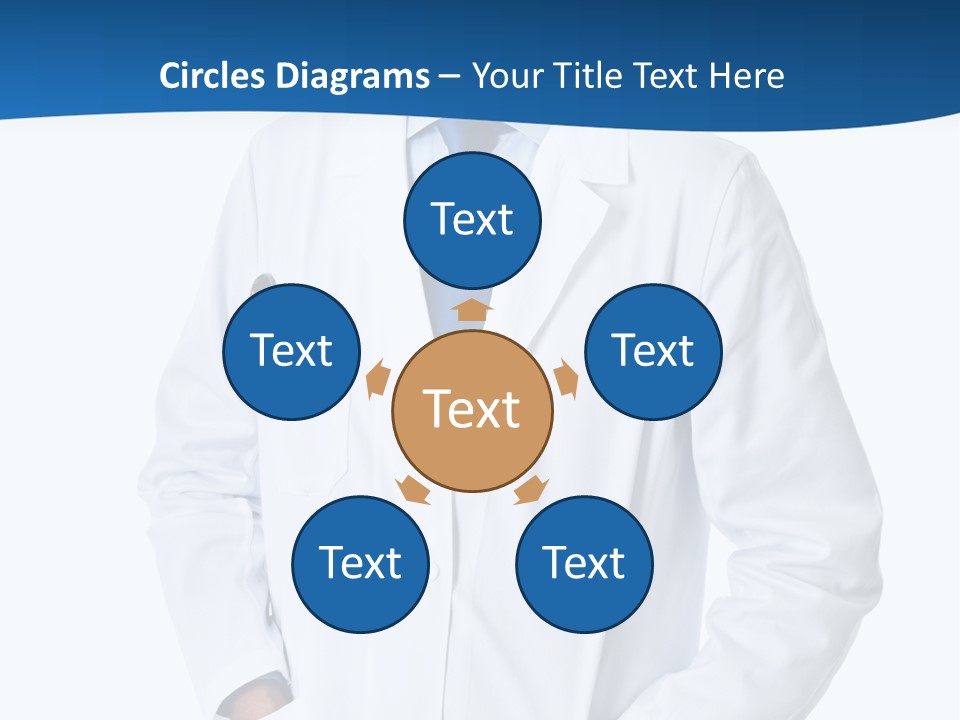White Stethoscope Man PowerPoint Template