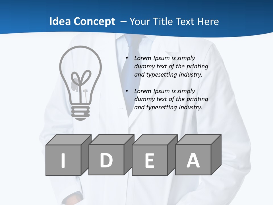 White Stethoscope Man PowerPoint Template