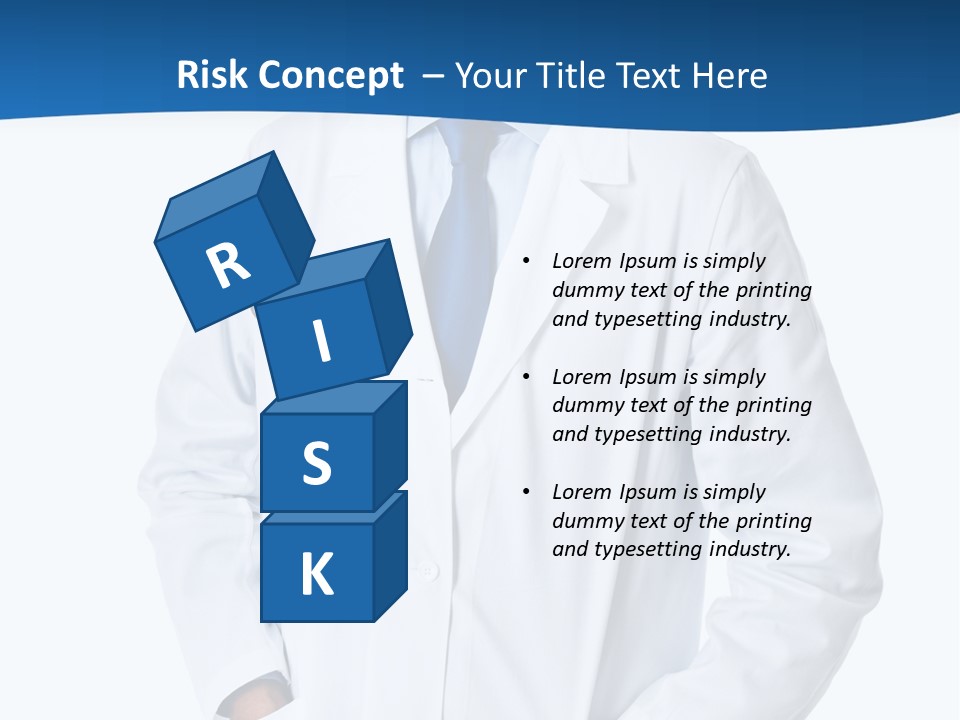 White Stethoscope Man PowerPoint Template