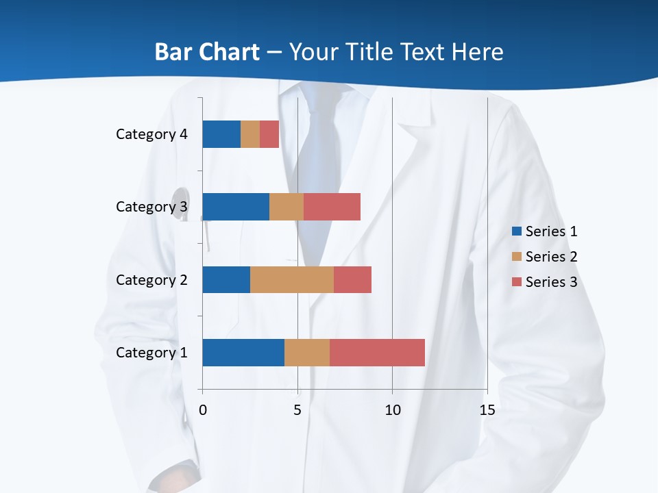 White Stethoscope Man PowerPoint Template