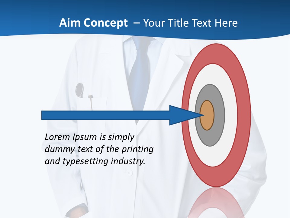White Stethoscope Man PowerPoint Template