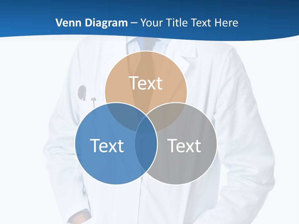 White Stethoscope Man PowerPoint Template