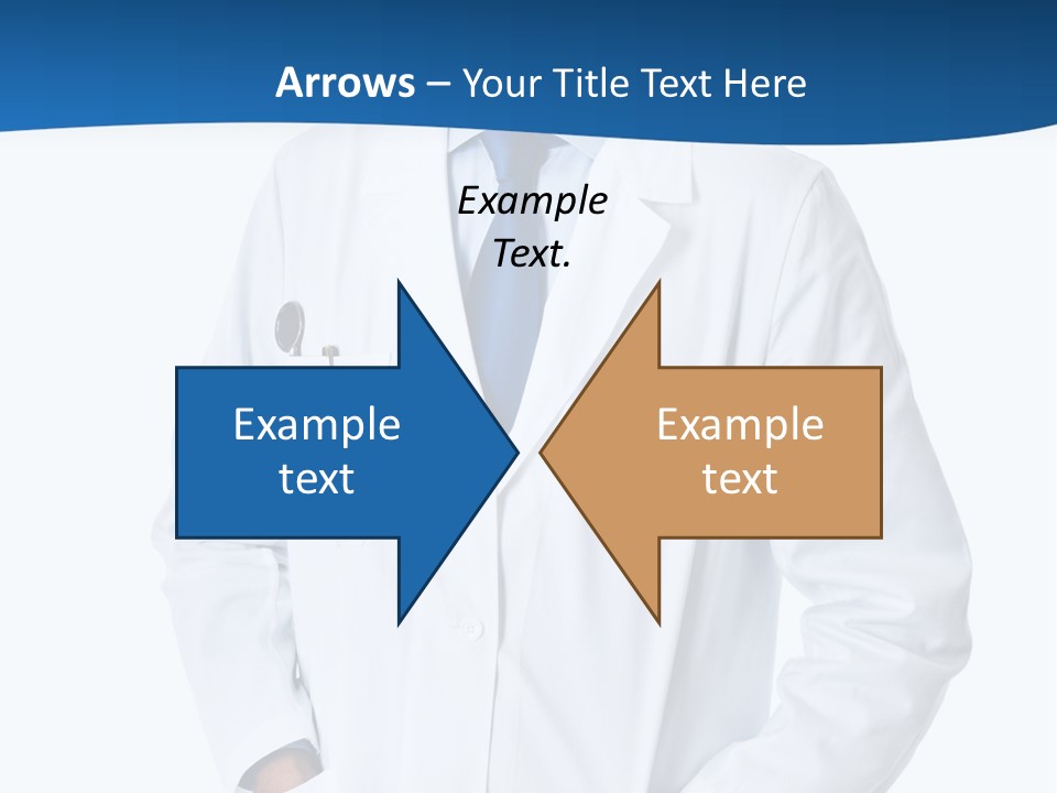 White Stethoscope Man PowerPoint Template