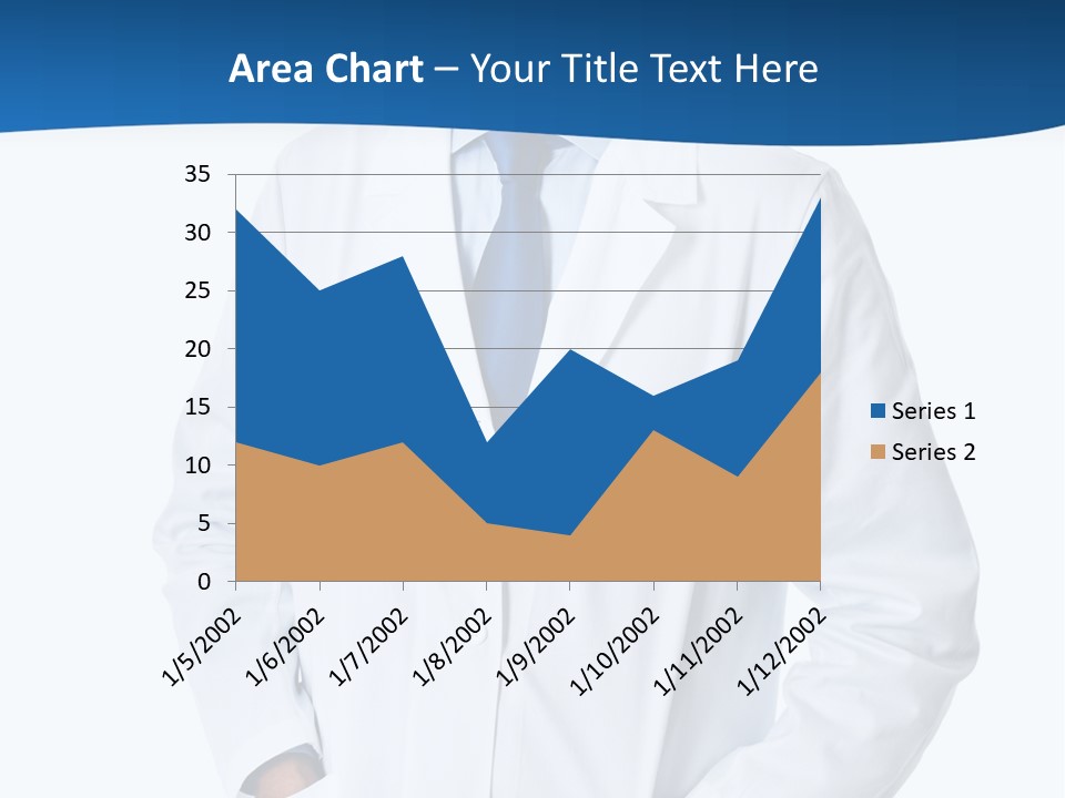 White Stethoscope Man PowerPoint Template