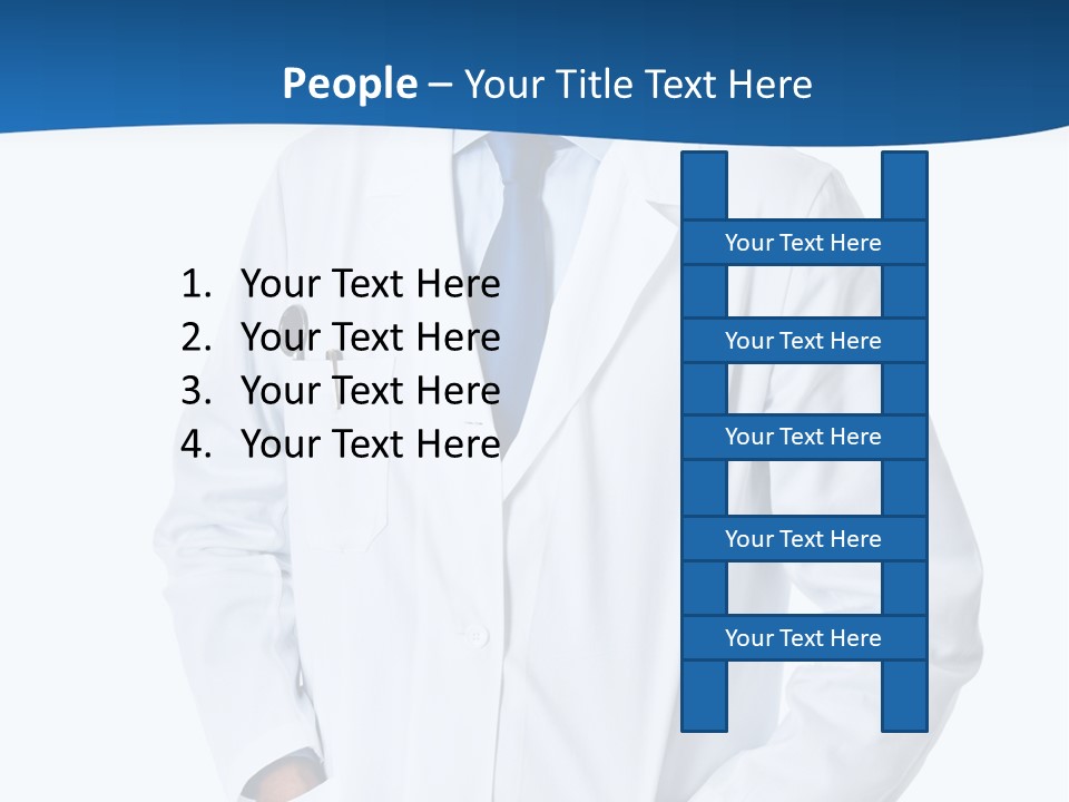 White Stethoscope Man PowerPoint Template