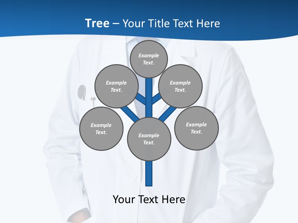 White Stethoscope Man PowerPoint Template