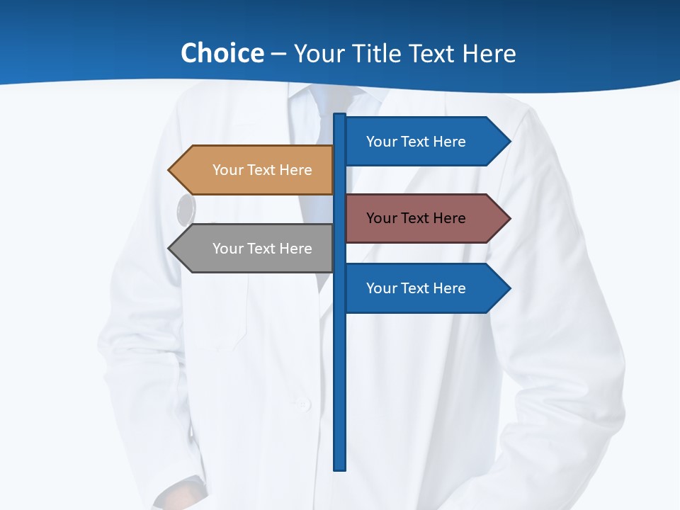 White Stethoscope Man PowerPoint Template