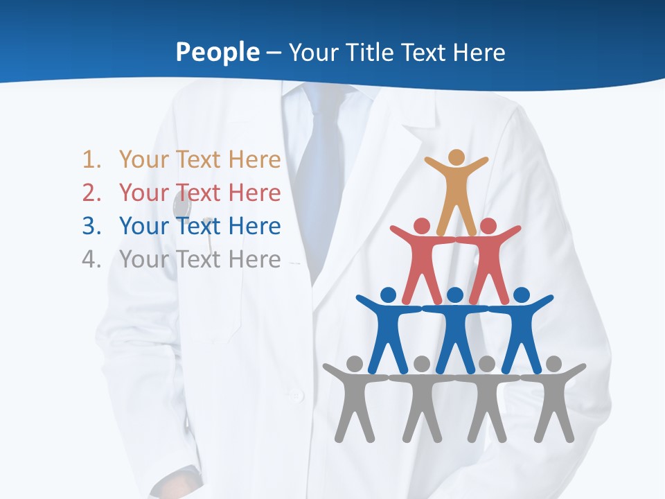 White Stethoscope Man PowerPoint Template