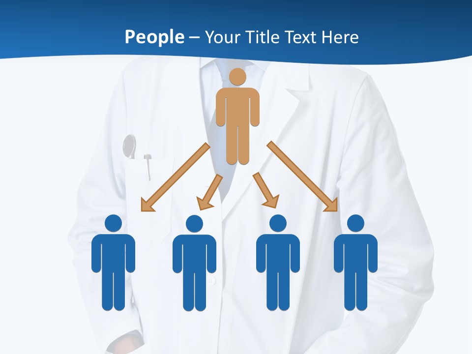 White Stethoscope Man PowerPoint Template