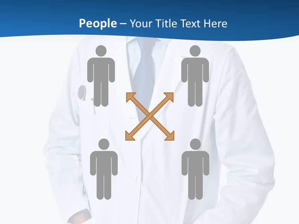 White Stethoscope Man PowerPoint Template