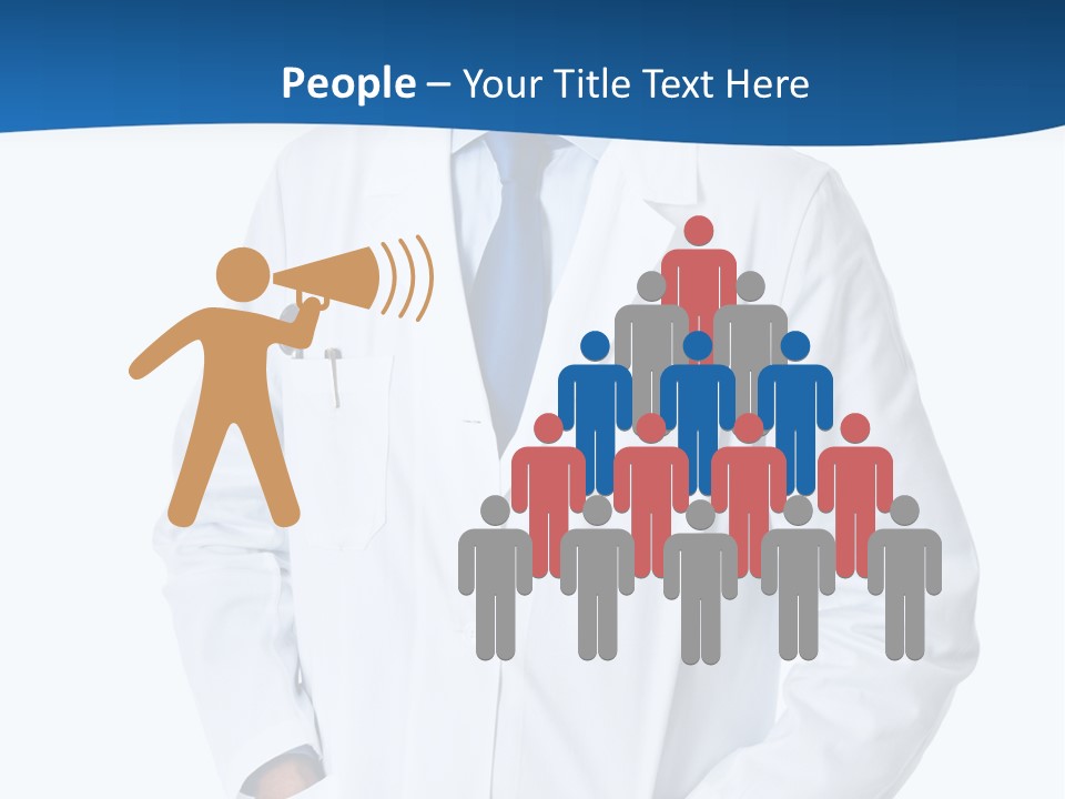 White Stethoscope Man PowerPoint Template