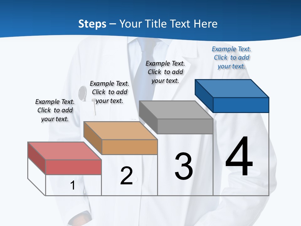 White Stethoscope Man PowerPoint Template