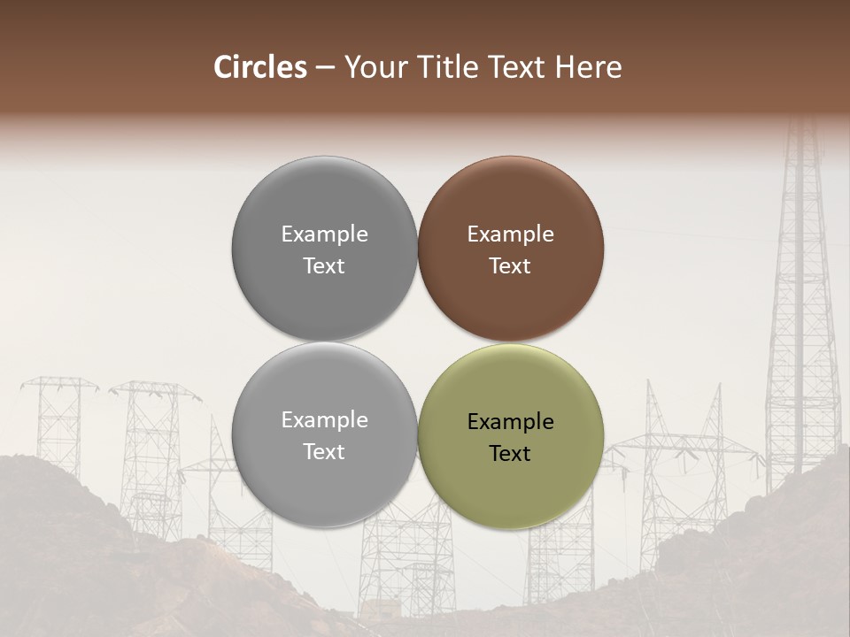 Circles Vertical Sand PowerPoint Template