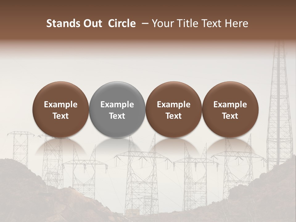 Circles Vertical Sand PowerPoint Template
