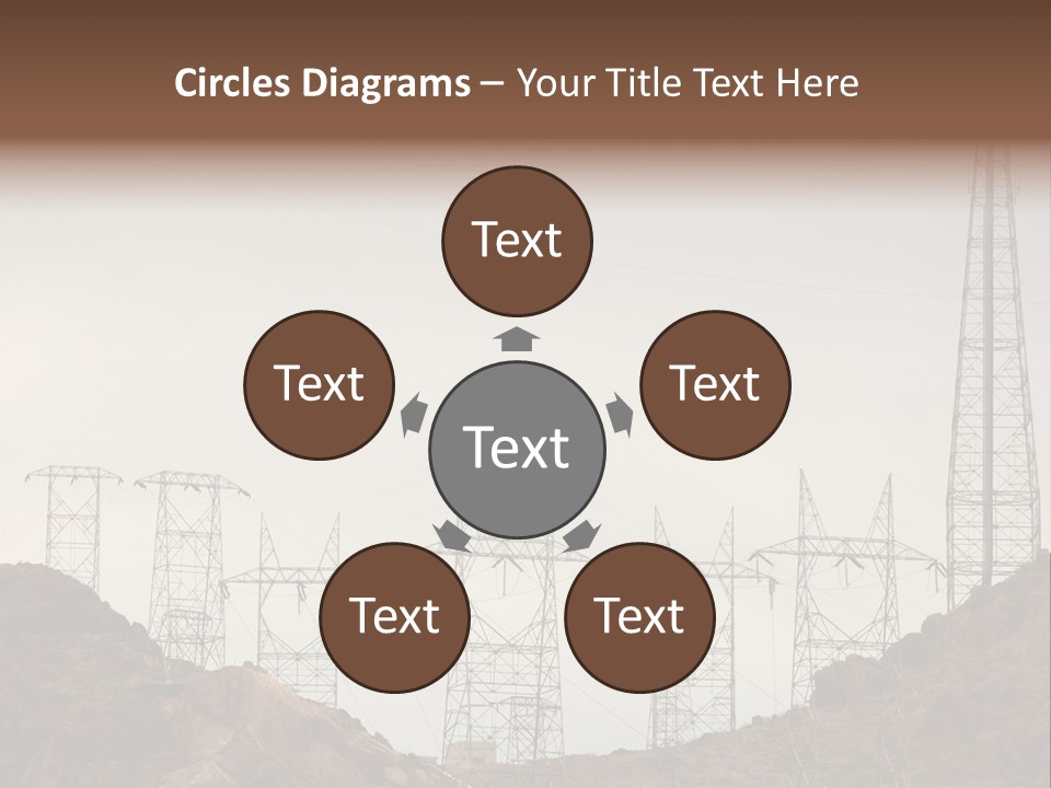 Circles Vertical Sand PowerPoint Template