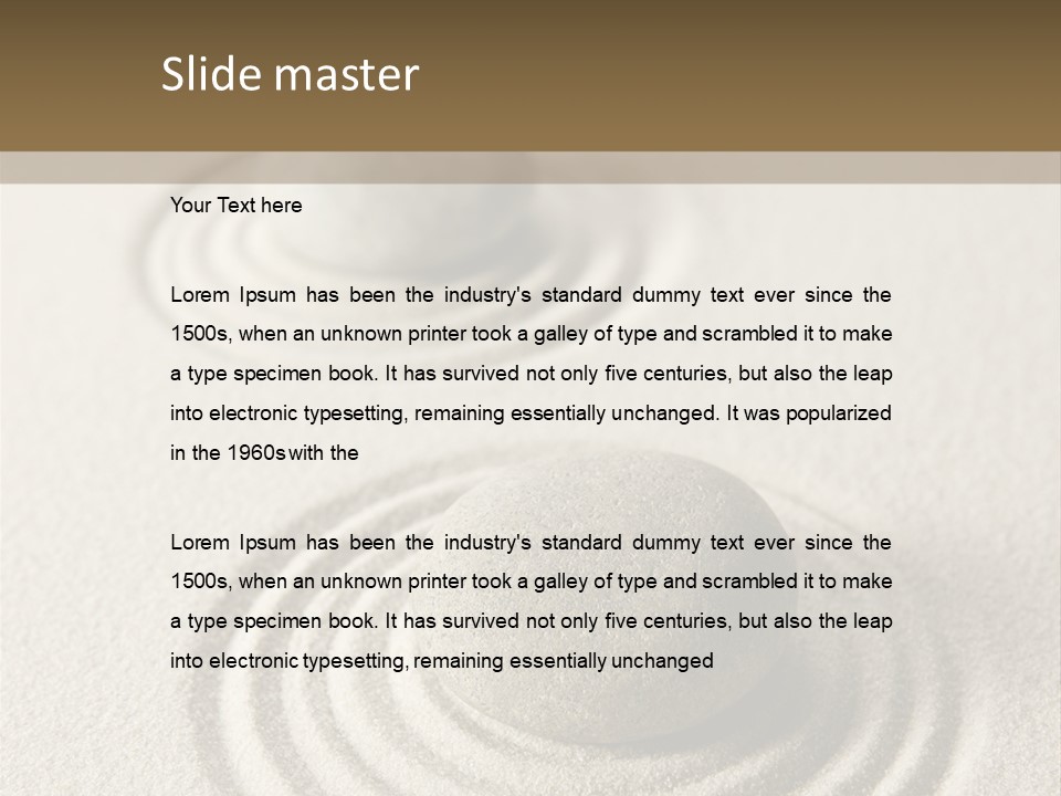 Circles Vertical Sand PowerPoint Template