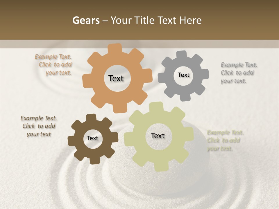 Circles Vertical Sand PowerPoint Template