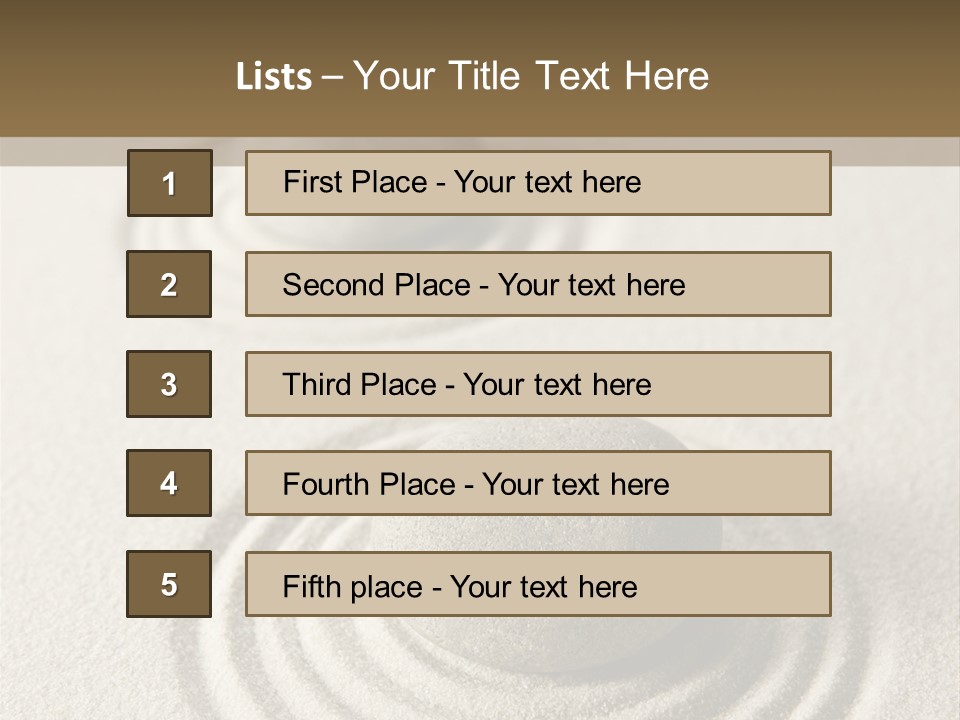 Circles Vertical Sand PowerPoint Template