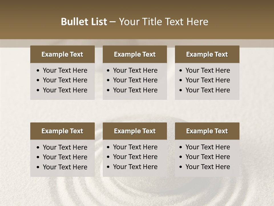 Circles Vertical Sand PowerPoint Template