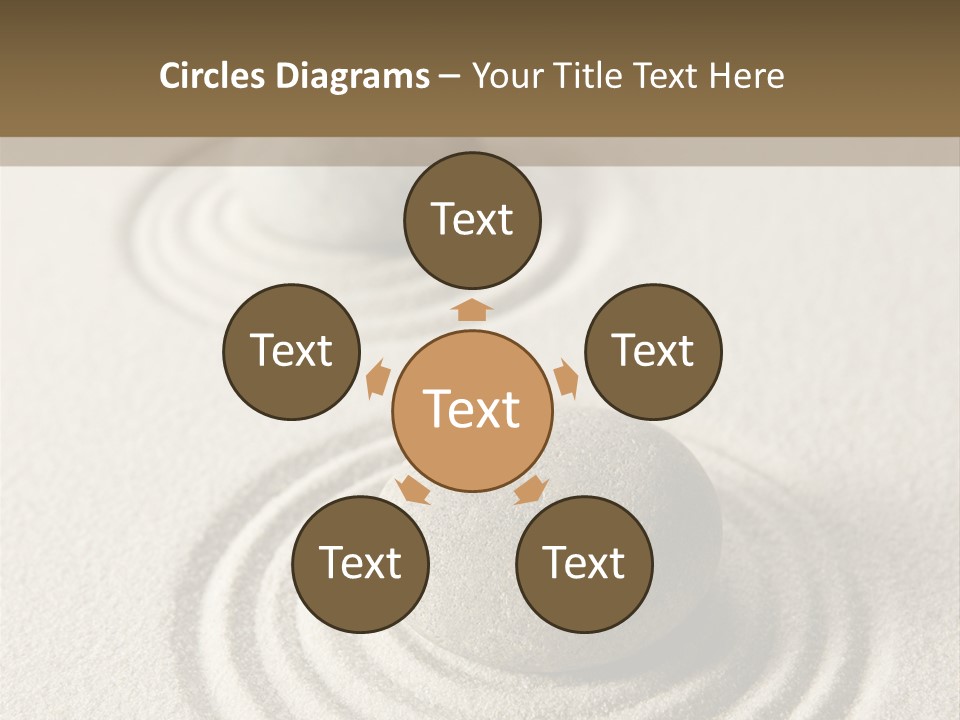 Circles Vertical Sand PowerPoint Template