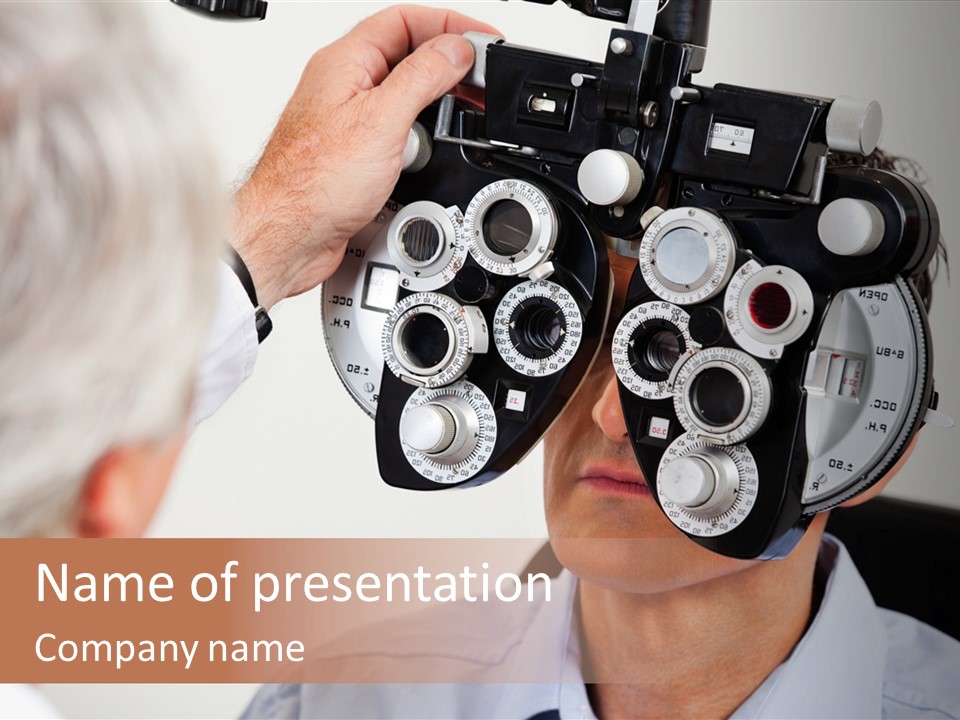 Refractive Phoropter Doctor PowerPoint Template