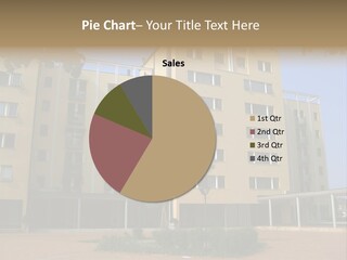 A Picture Of A Building With A Tree In Front Of It PowerPoint Template