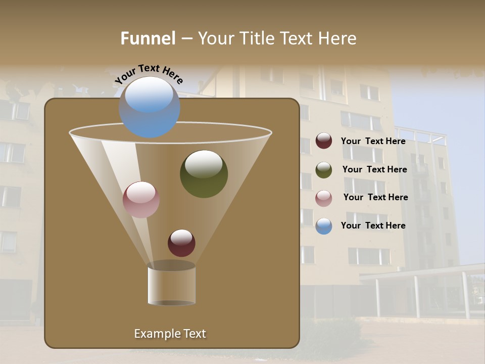 A Picture Of A Building With A Tree In Front Of It PowerPoint Template