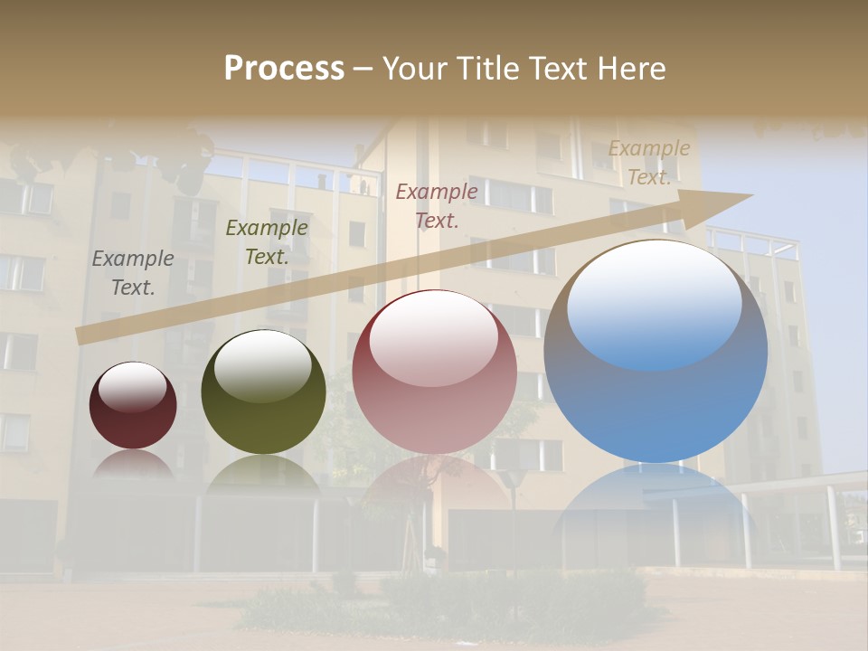 A Picture Of A Building With A Tree In Front Of It PowerPoint Template
