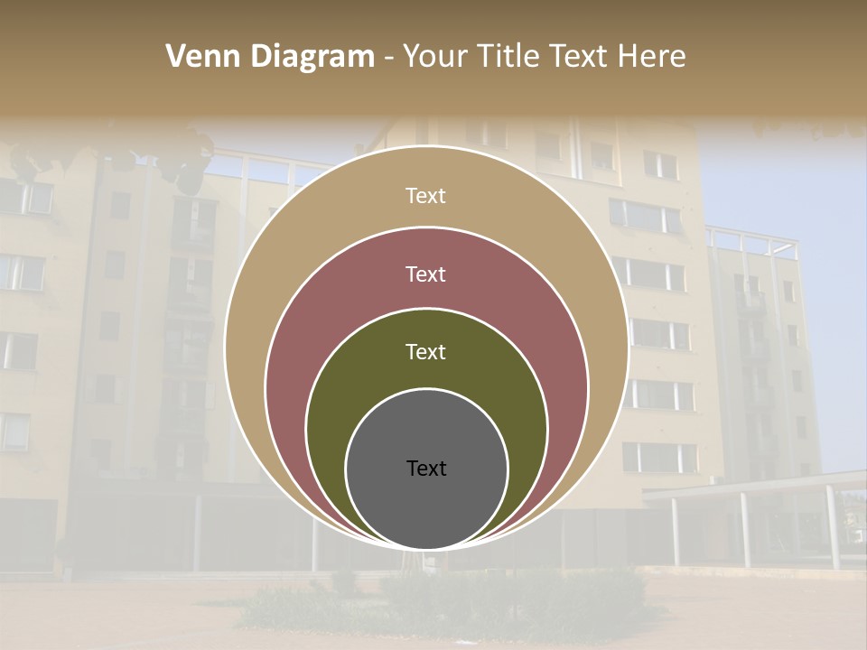 A Picture Of A Building With A Tree In Front Of It PowerPoint Template