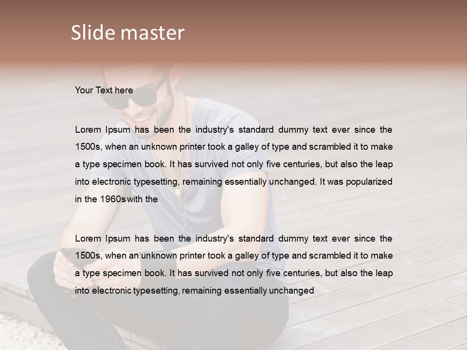 Posing Lifestyle Action PowerPoint Template