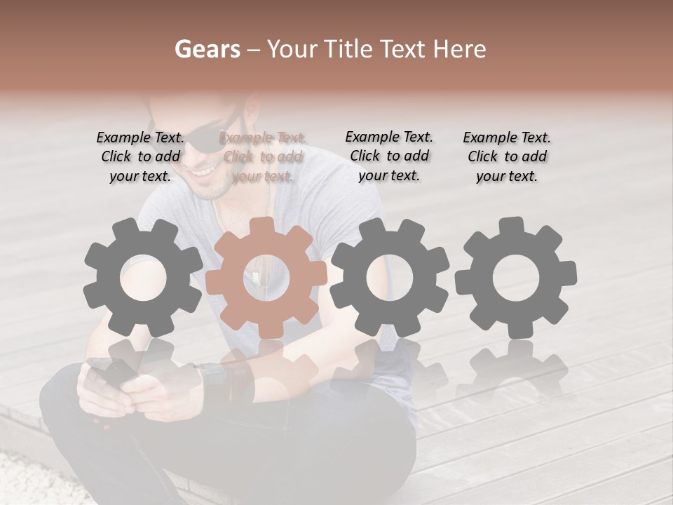 Posing Lifestyle Action PowerPoint Template