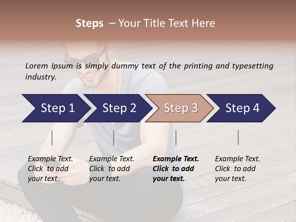 Posing Lifestyle Action PowerPoint Template