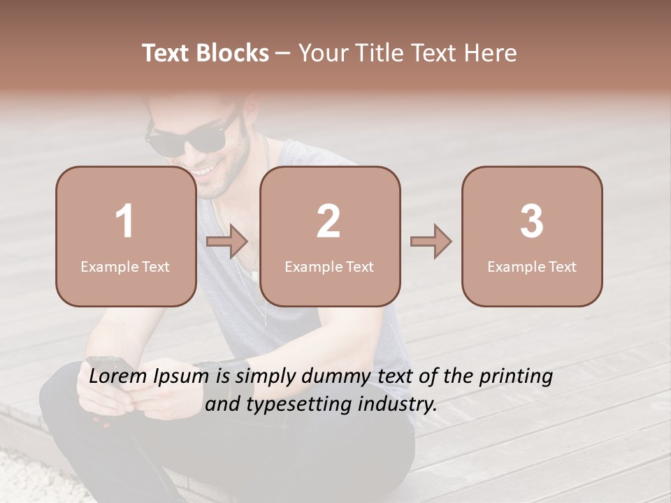 Posing Lifestyle Action PowerPoint Template