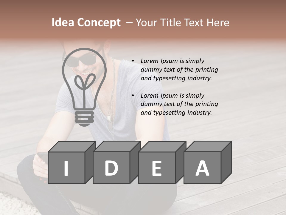 Posing Lifestyle Action PowerPoint Template