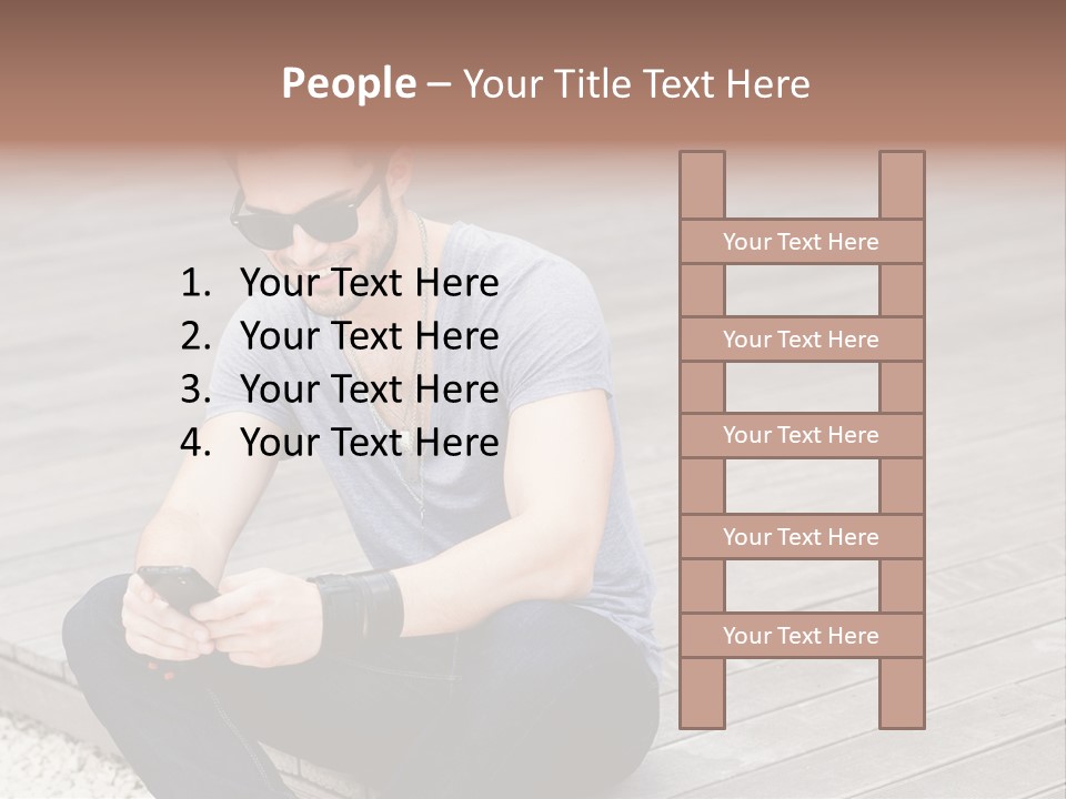 Posing Lifestyle Action PowerPoint Template