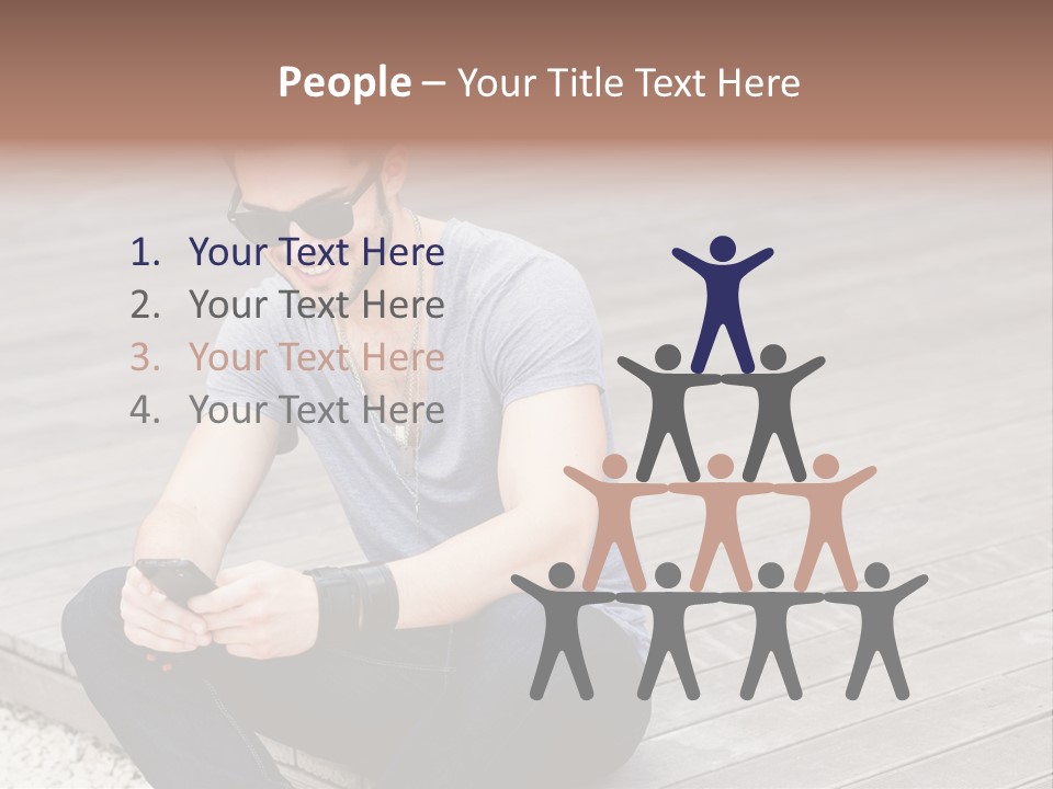 Posing Lifestyle Action PowerPoint Template