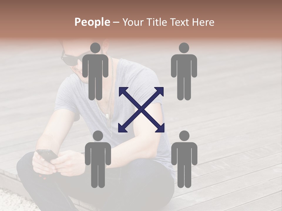 Posing Lifestyle Action PowerPoint Template