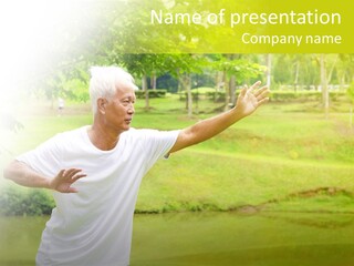 Old Retirement Portrait PowerPoint Template