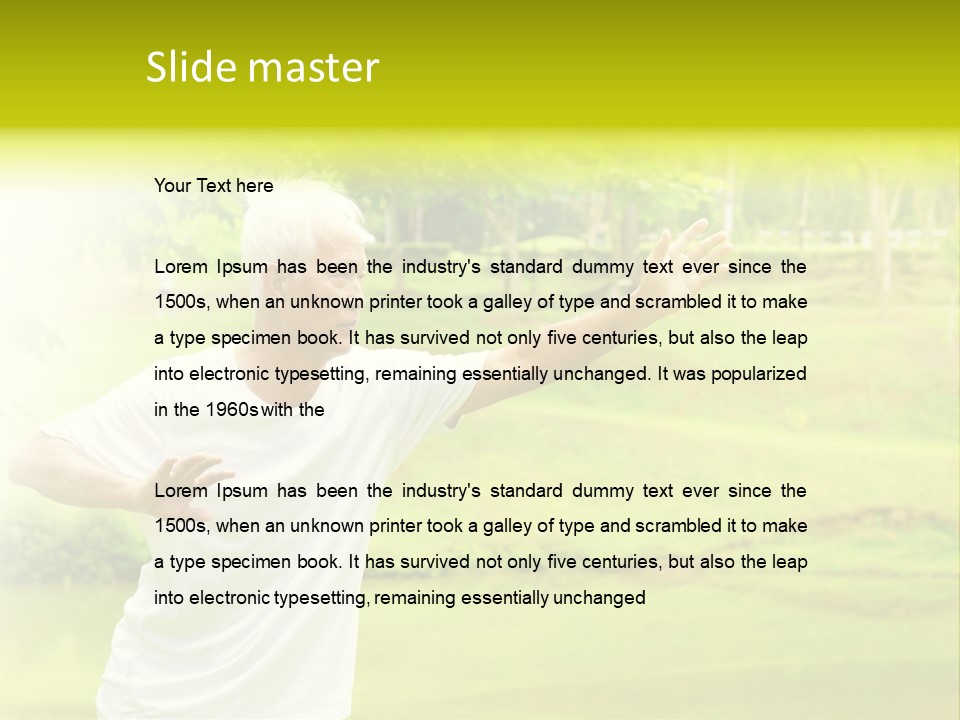 Old Retirement Portrait PowerPoint Template