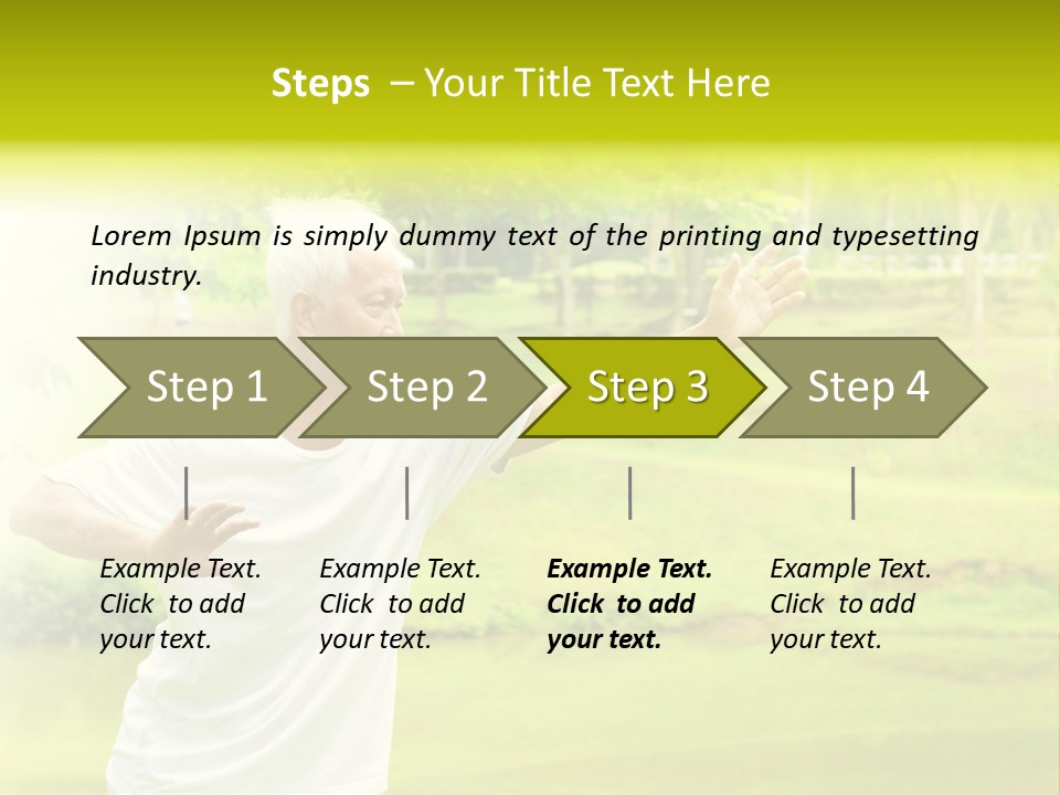 Old Retirement Portrait PowerPoint Template