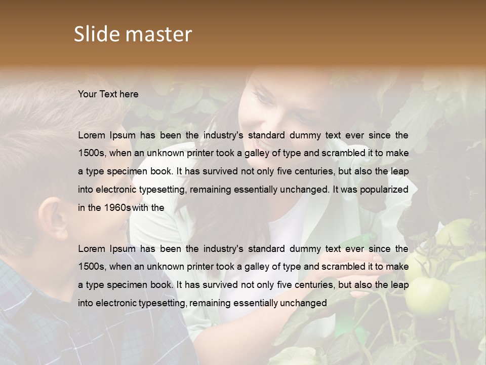 Agriculture Caucasian Portrait PowerPoint Template