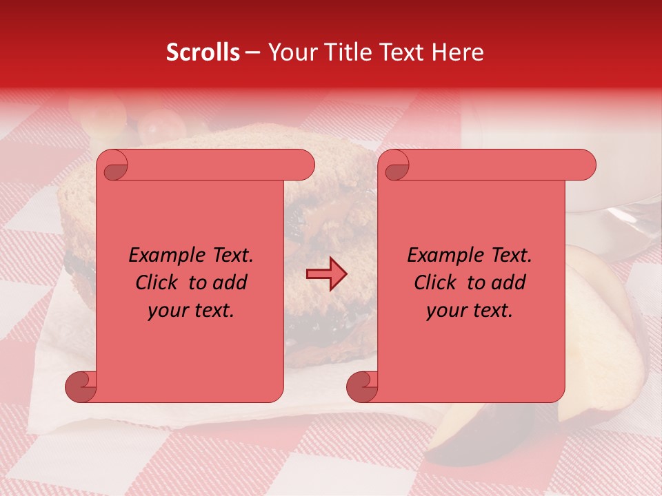 Bread Grapes Sliced PowerPoint Template