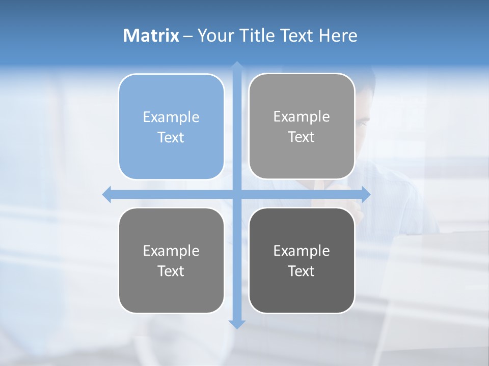 Young Look Desk PowerPoint Template