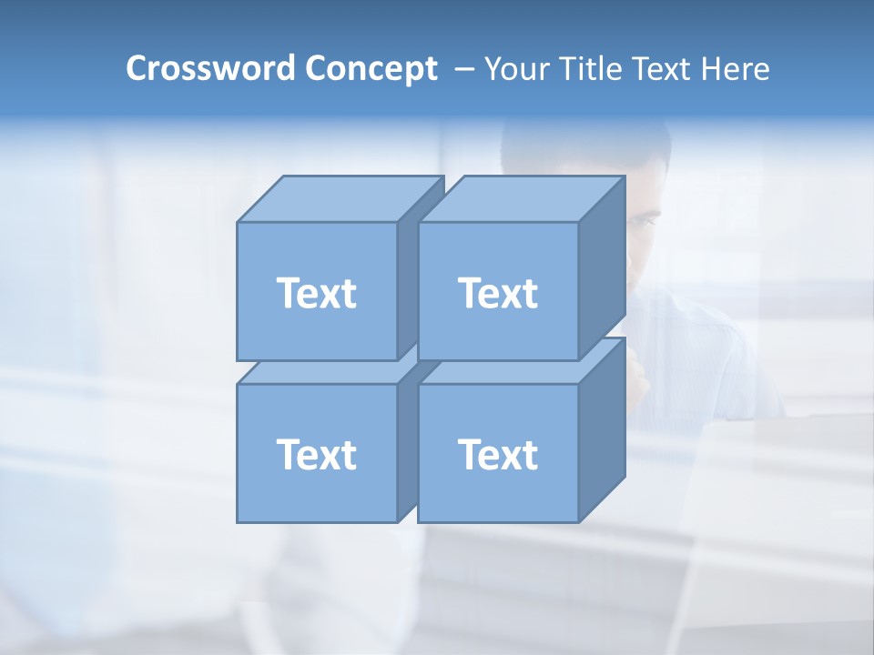 Young Look Desk PowerPoint Template